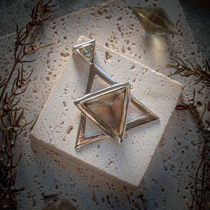 Smokey Quartz Triad Pendant
