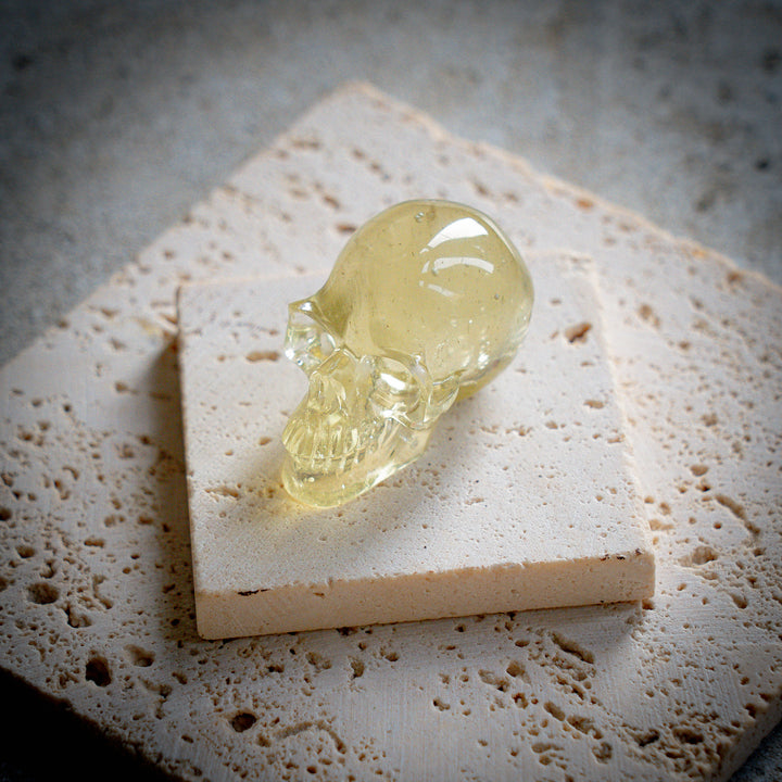 'Solara' Gold Tektite Skull