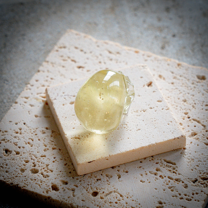 'Solara' Gold Tektite Skull