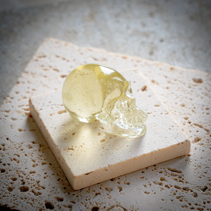 'Solara' Gold Tektite Skull