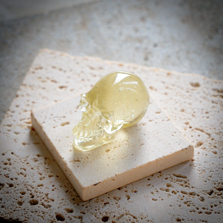 'Solara' Gold Tektite Skull