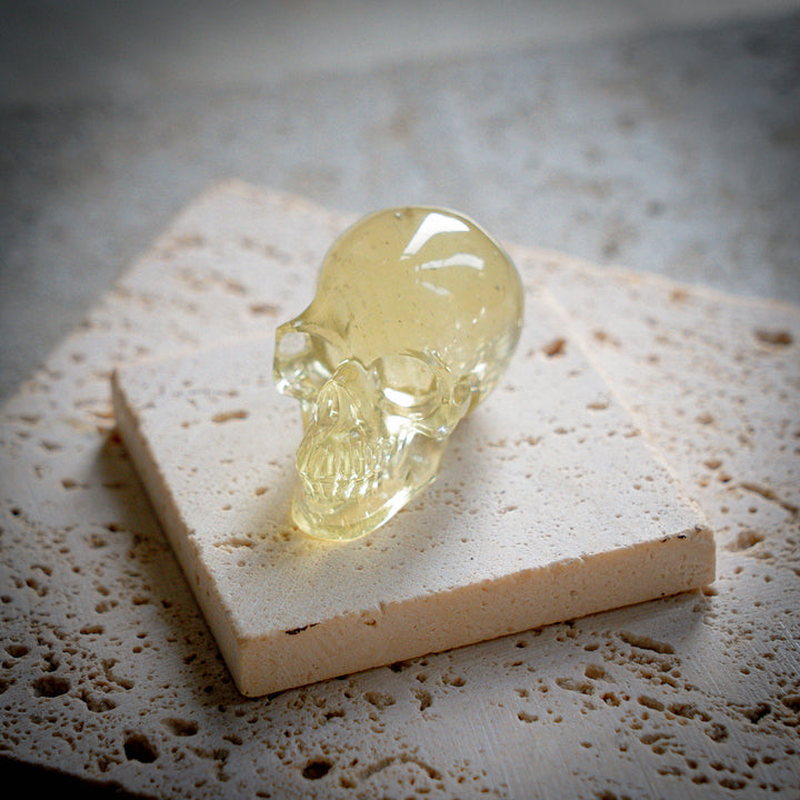 'Solara' Gold Tektite Skull