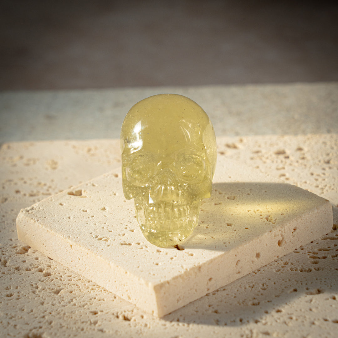 'Solari' Gold Tektite Skull