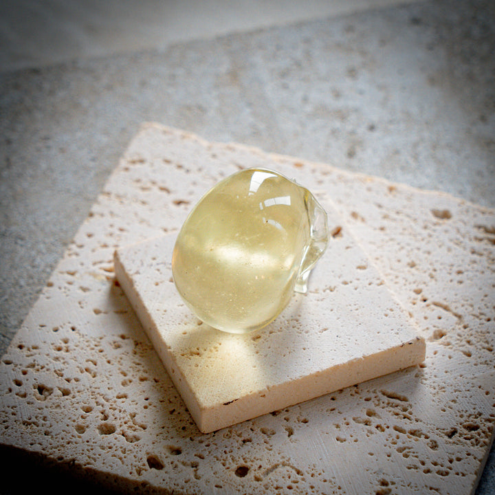 'Sunseer' Gold Tektite Skull
