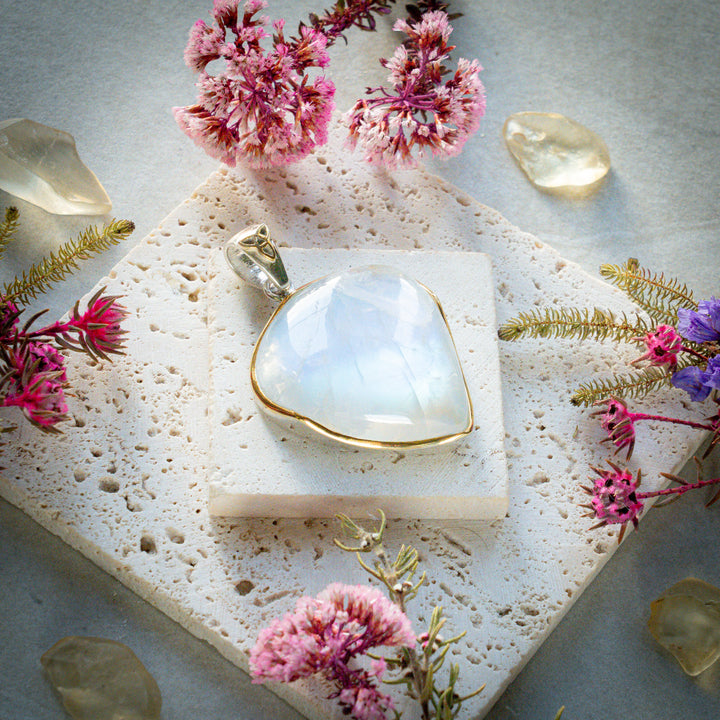 XL Rainbow Moonstone Shield