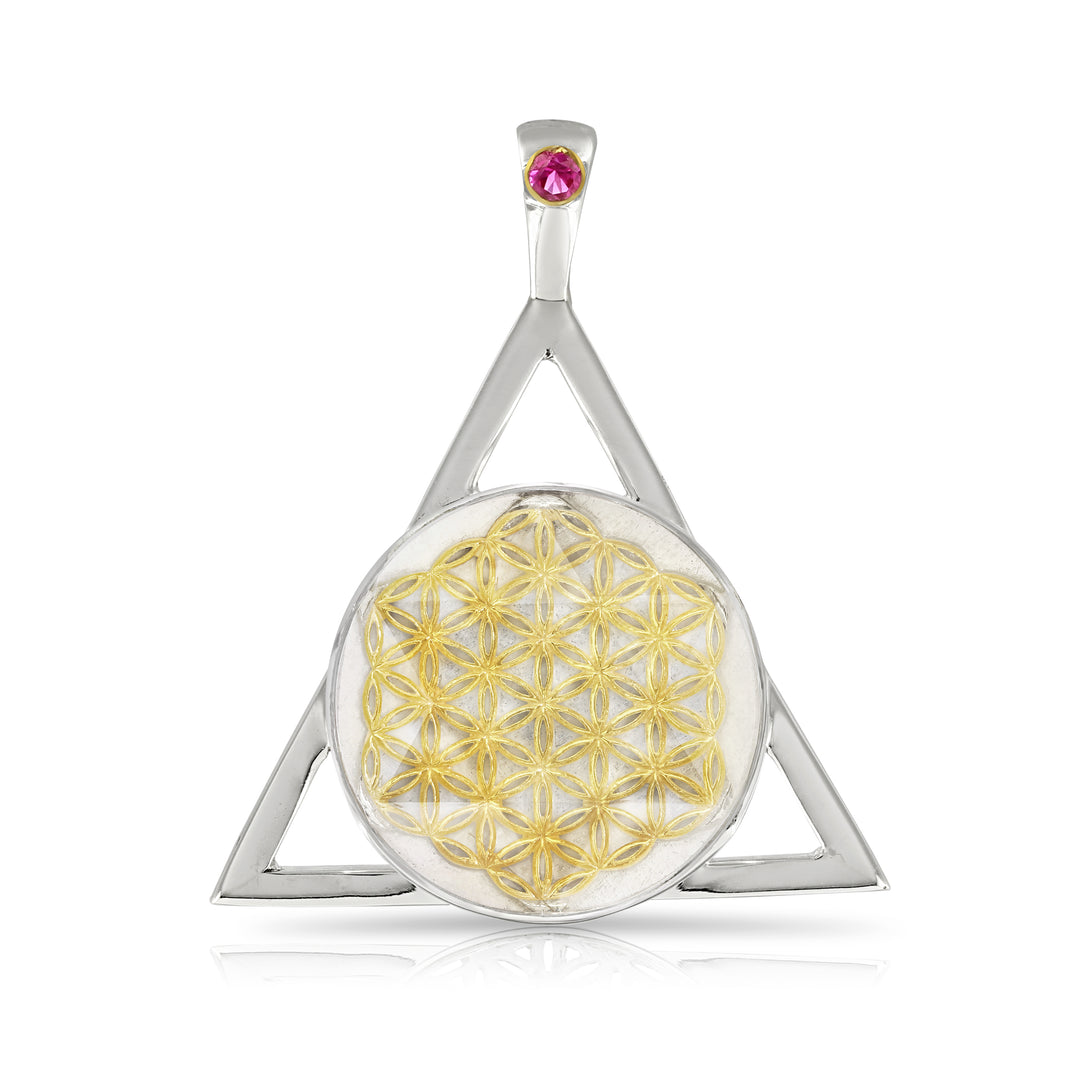 The Sentience Pendant with Quartz Merkabah