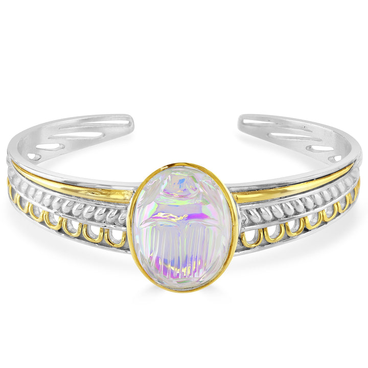 Aura Quartz Scarab Bracelet