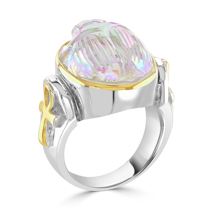 Angel Aura Scarab Ring