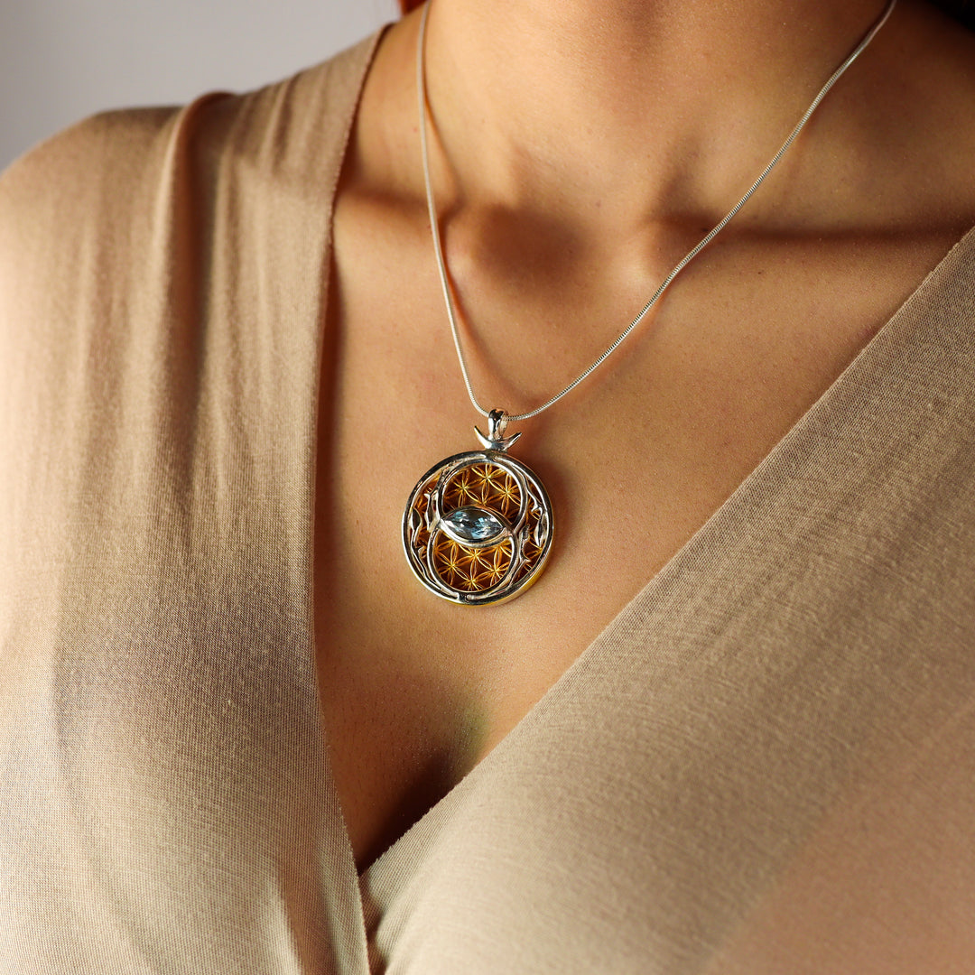 Flower of Life Vesica Pendant