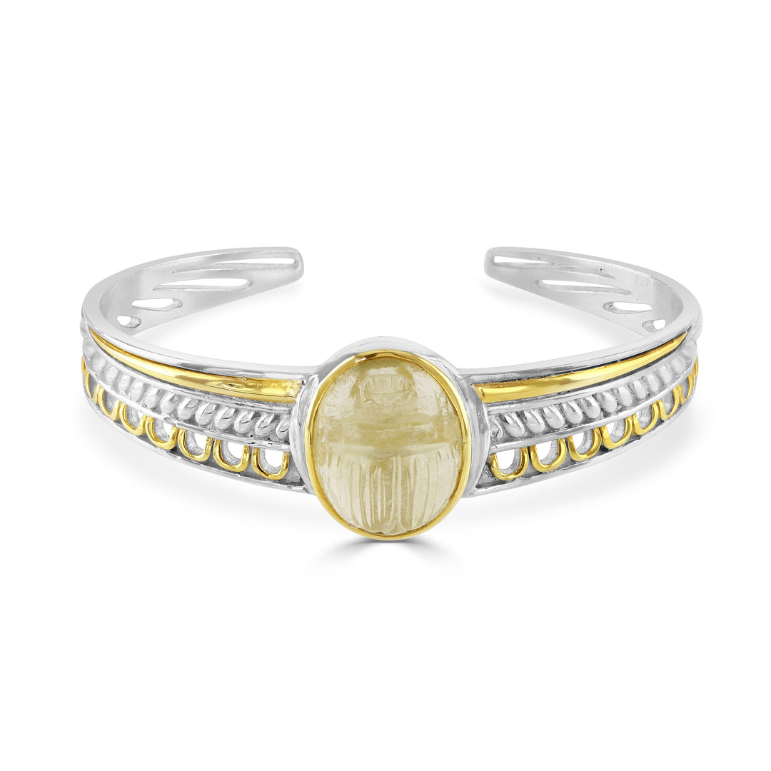 Golden Tektite Scarab Bracelet