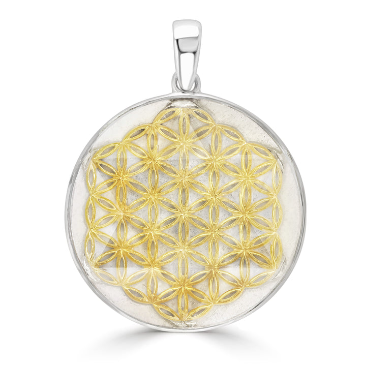 Quartz Merkabah Flower of Life Pendant