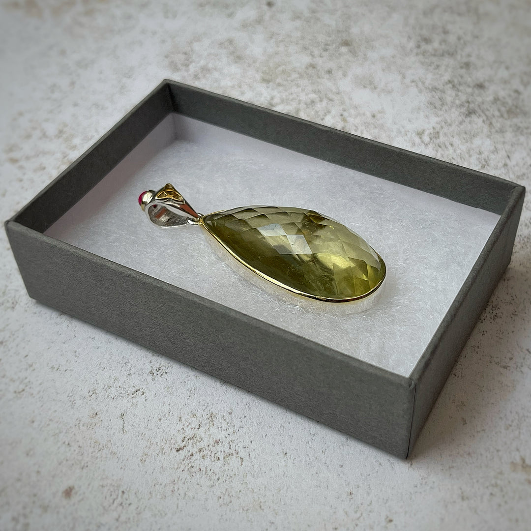 Deluxe AAA Golden Tektite Drop With Ankh