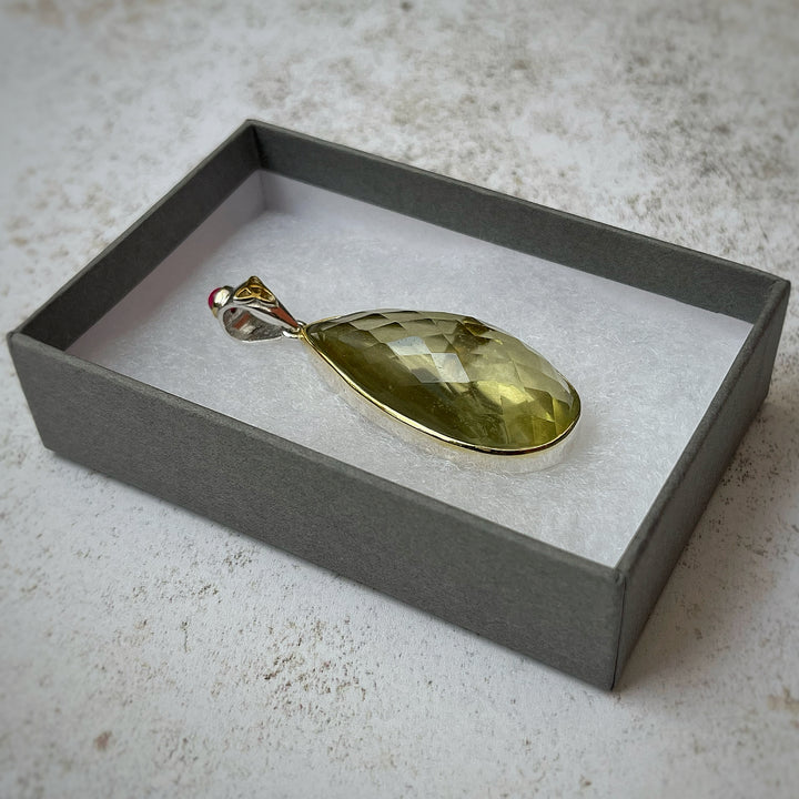 Deluxe AAA Golden Tektite Drop With Ankh