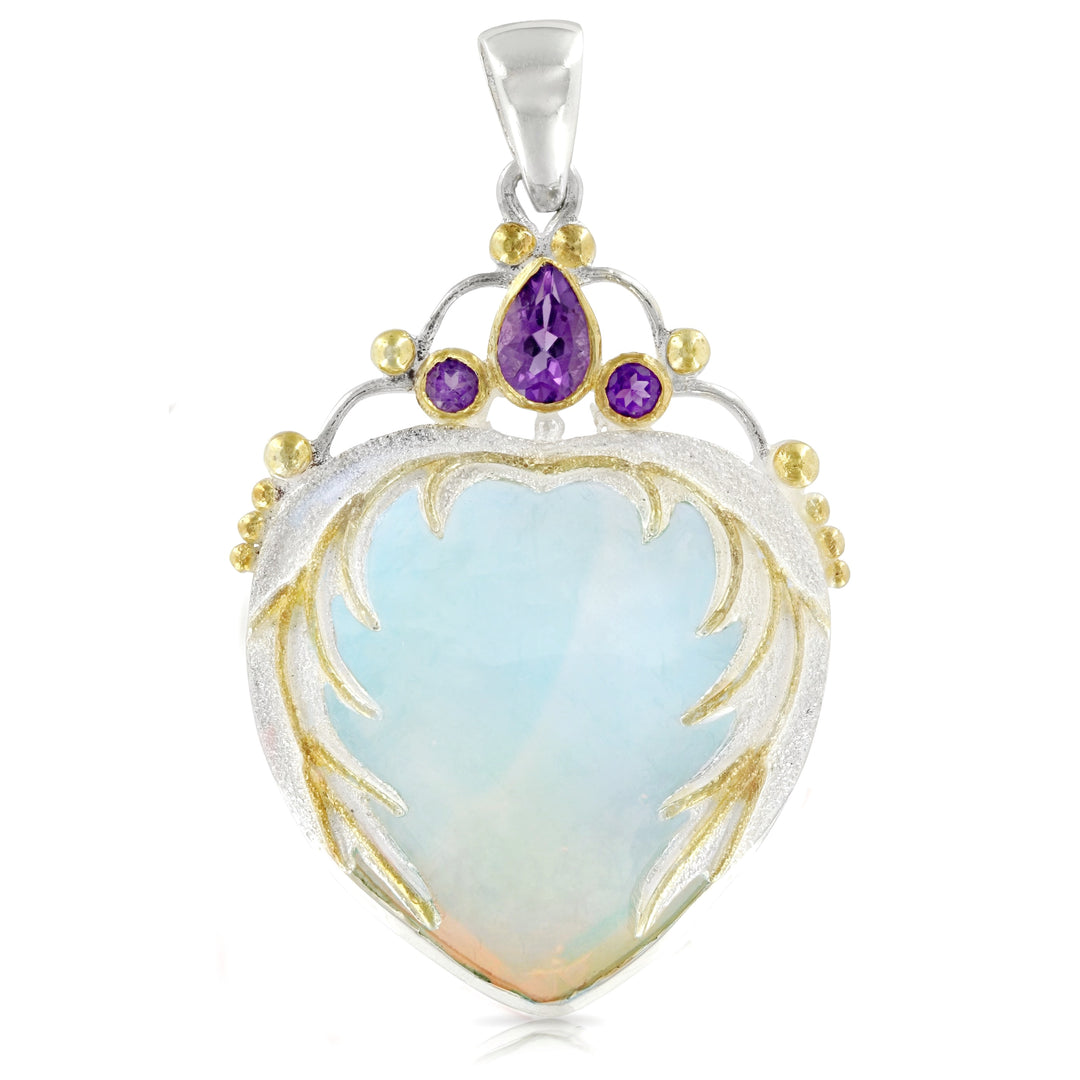 Opalite Angel Heart Pendant