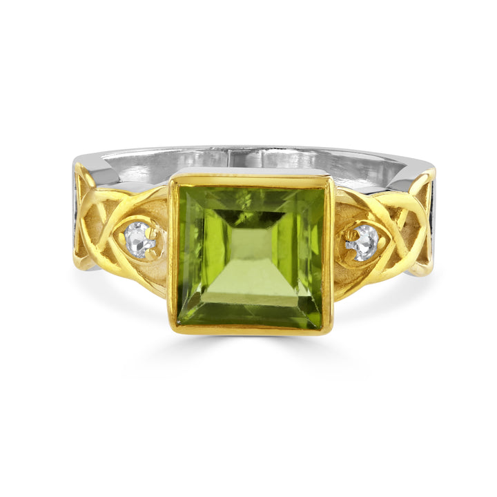 Peridot Celtic Knot Ring