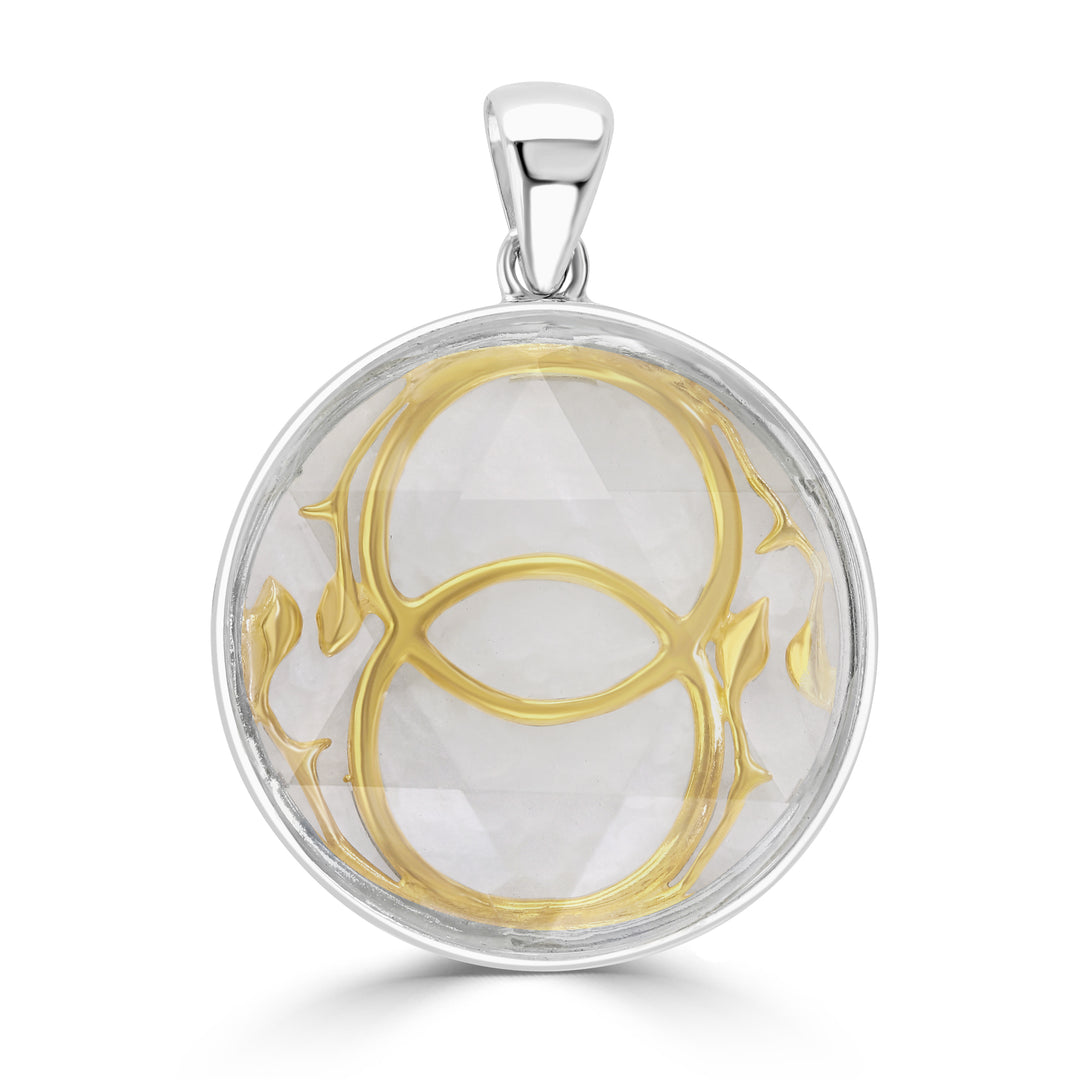 Quartz Merkabah Vesica Pendant