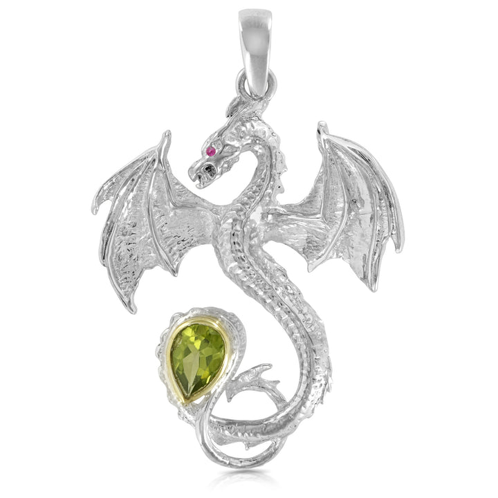 Gem Dragon Pendant with Peridot